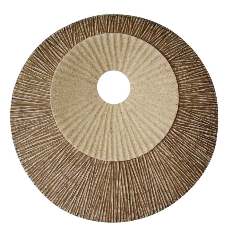 27" X 27"X 3" Brown Round Double Layer Ribbed  Wall Plaque — view 1