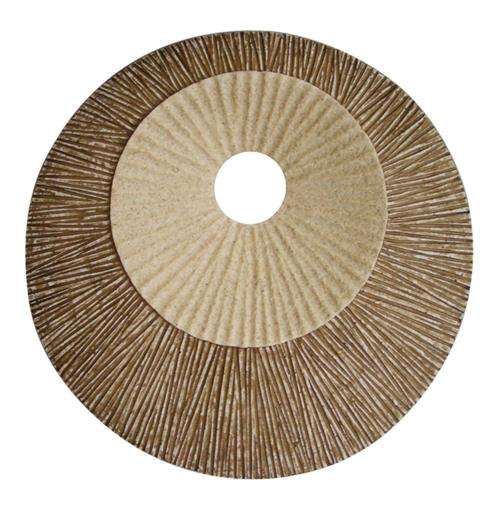 27" X 27"X 3" Brown Round Double Layer Ribbed  Wall Plaque — view 2