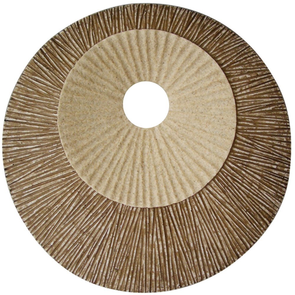 27" X 27"X 3" Brown Round Double Layer Ribbed  Wall Plaque — view 7