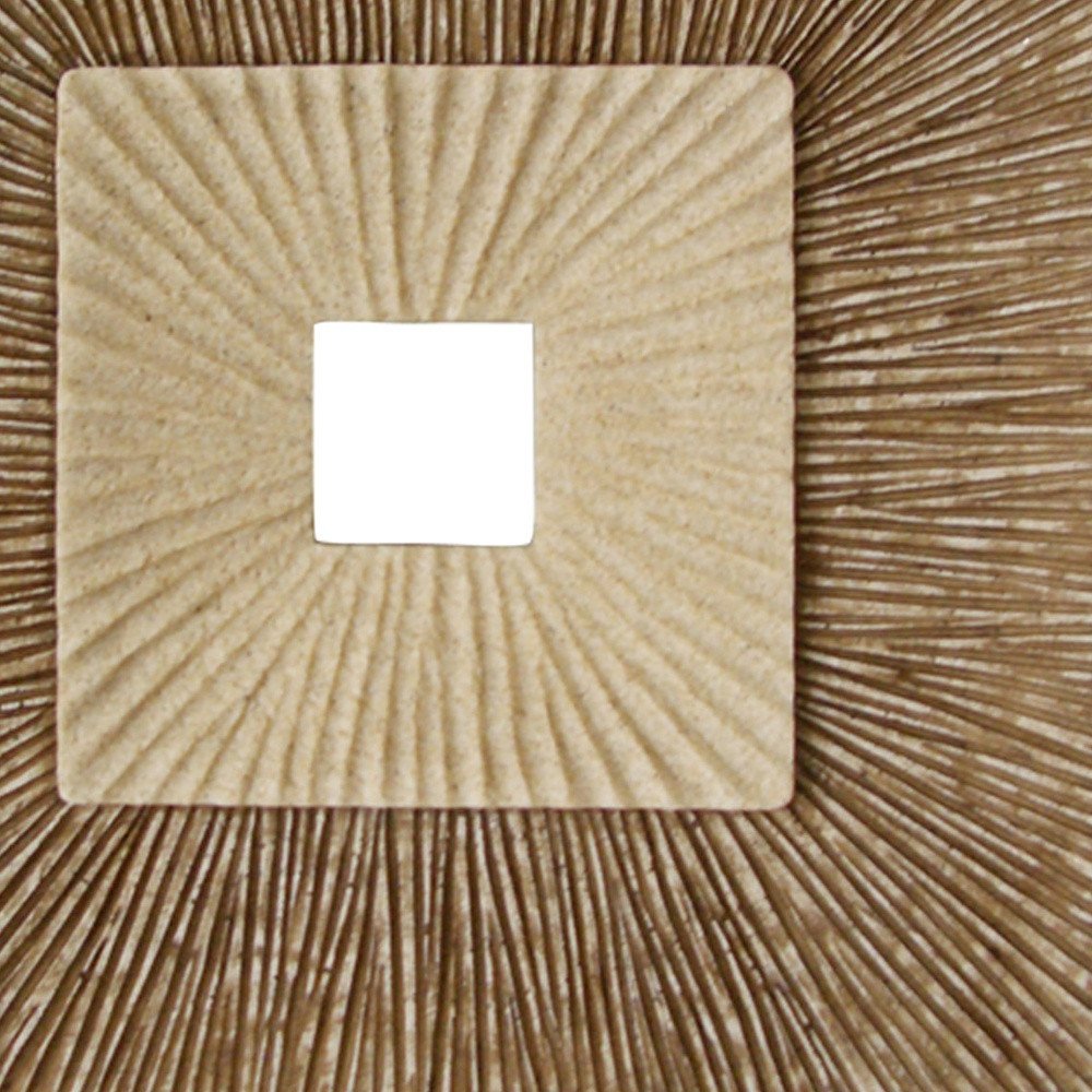 19" X 19" Brown Geometric Sandstone Square Hanging Wall Decor — view 5