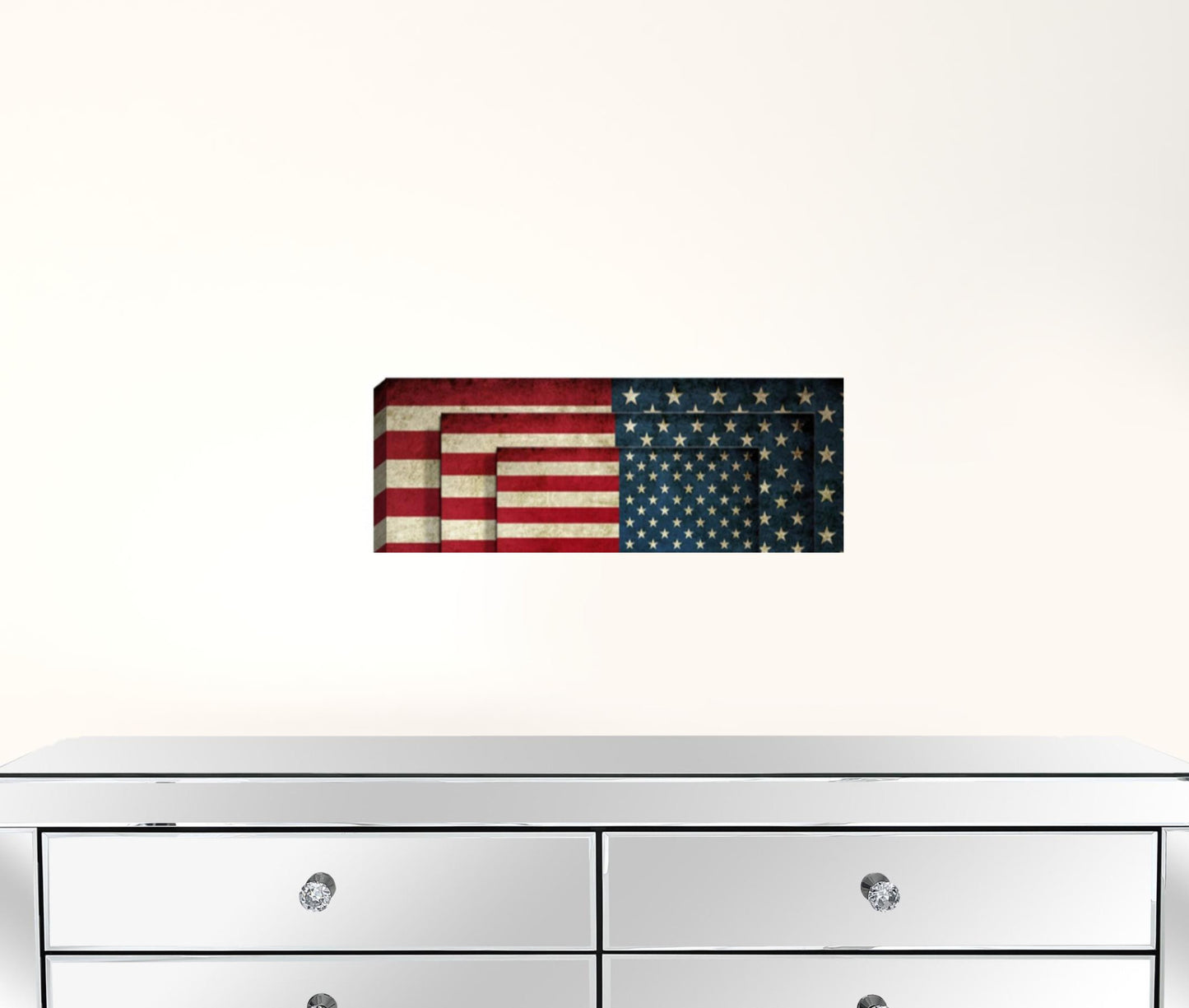 Set Of Four American Flag Print Wall Art