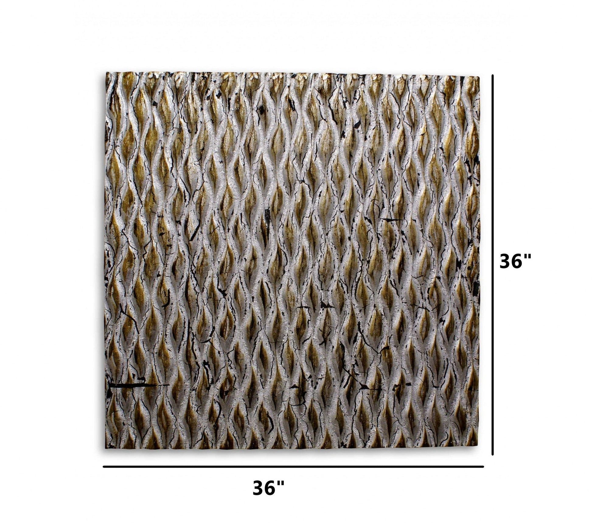 36" X 36" Bronze Square Abstract Hanging Dimensional Sculpture HomeRoots