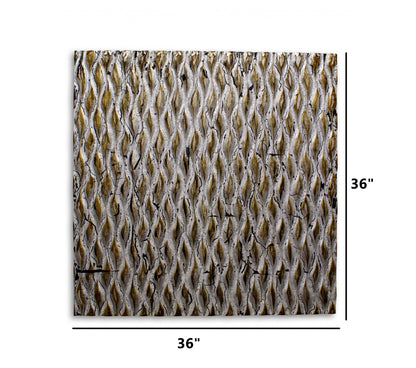 36" X 36" Bronze Square Abstract Hanging Dimensional Sculpture HomeRoots