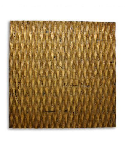 36" X 36" Bronze Square Abstract Hanging Dimensional Sculpture HomeRoots