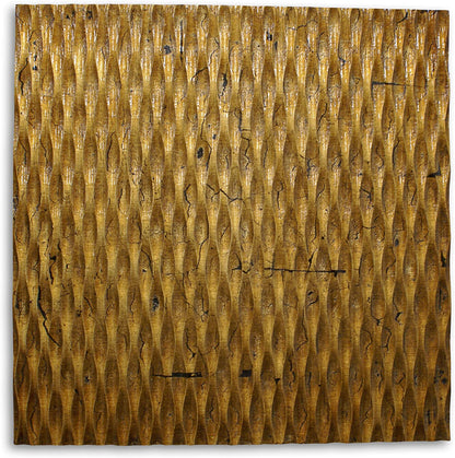 36" X 36" Bronze Square Abstract Hanging Dimensional Sculpture HomeRoots