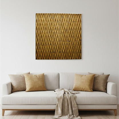 36" X 36" Bronze Square Abstract Hanging Dimensional Sculpture HomeRoots