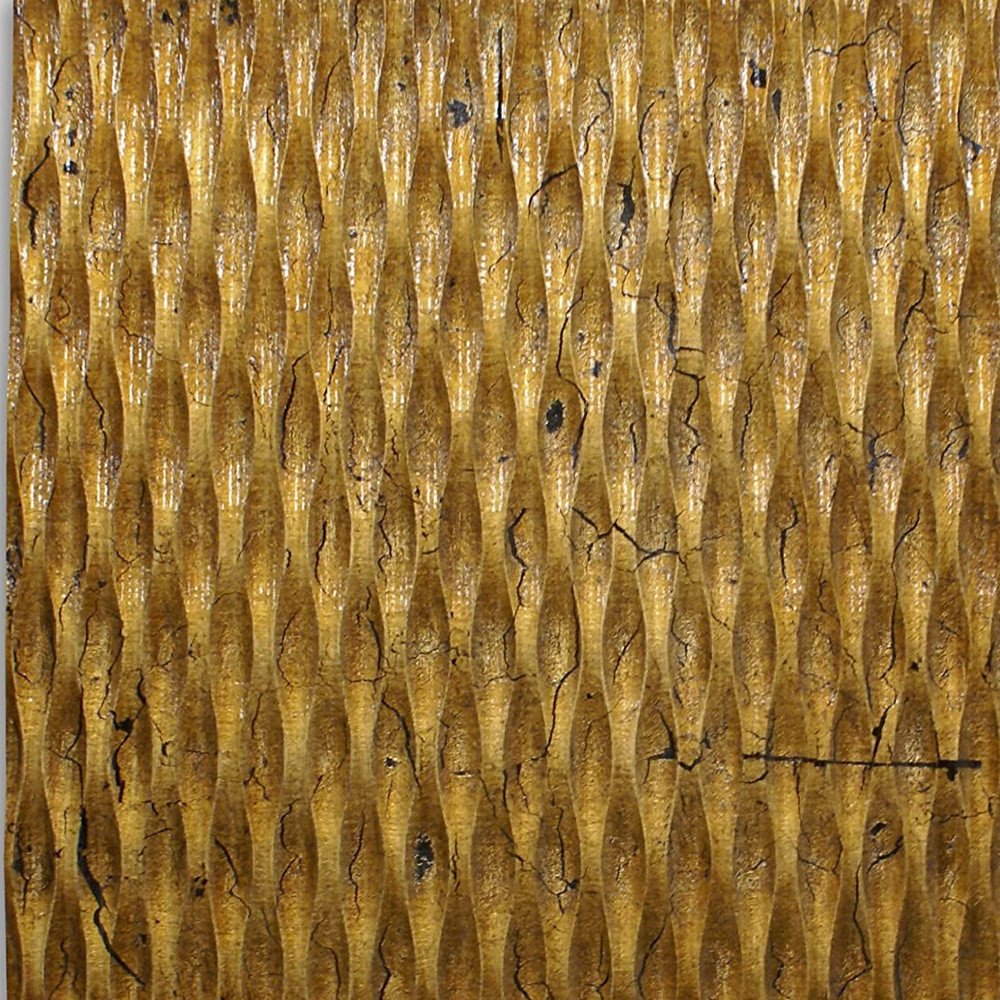 36" X 36" Bronze Square Abstract Hanging Dimensional Sculpture HomeRoots