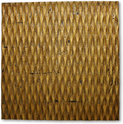 36" X 36" Bronze Square Abstract Hanging Dimensional Sculpture HomeRoots