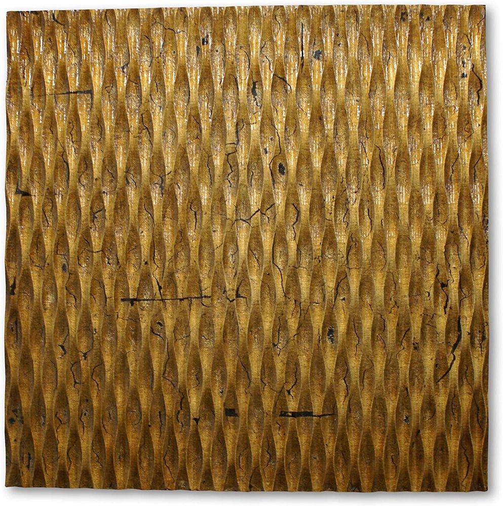 36" X 36" Bronze Square Abstract Hanging Dimensional Sculpture HomeRoots