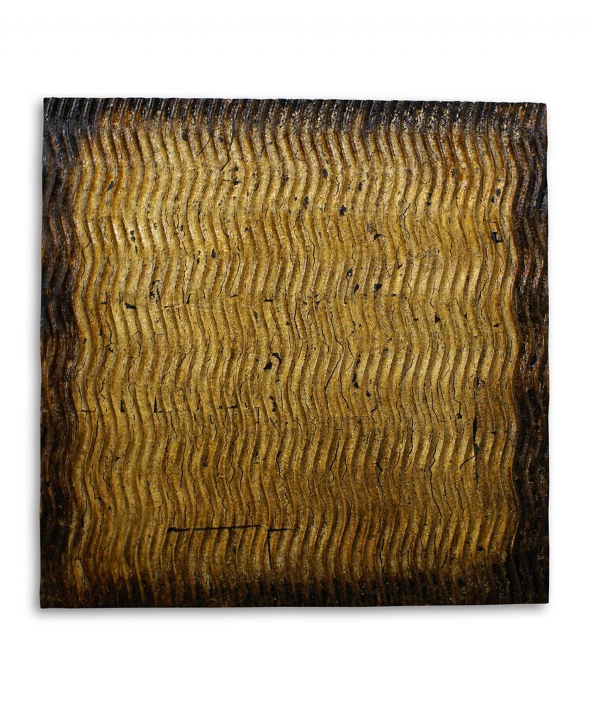 36" X 36" Bronze Square Abstract Hanging Dimensional Sculpture HomeRoots
