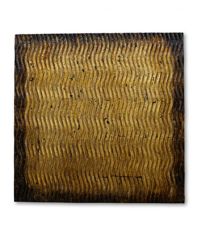 36" X 36" Bronze Square Abstract Hanging Dimensional Sculpture HomeRoots