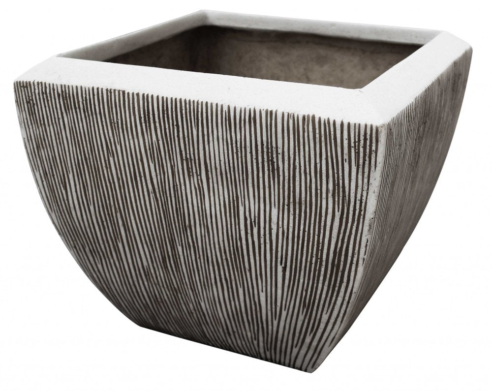 Large Distressed And Ribbed Flower Pot Planter HomeRoots
