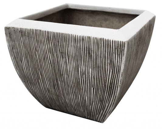 Large Distressed And Ribbed Flower Pot Planter HomeRoots