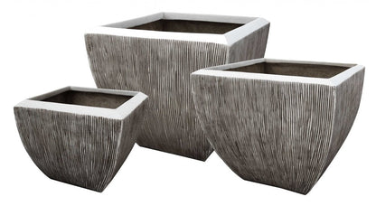 Large Distressed And Ribbed Flower Pot Planter HomeRoots