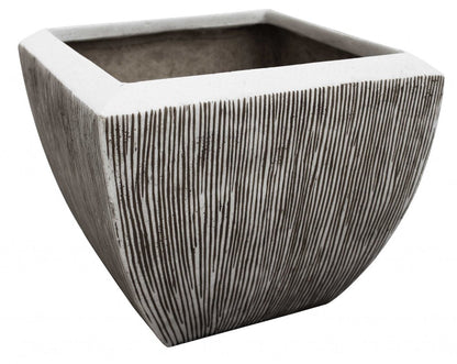 Large Distressed And Ribbed Flower Pot Planter HomeRoots