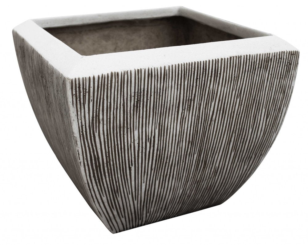 Large Distressed And Ribbed Flower Pot Planter HomeRoots