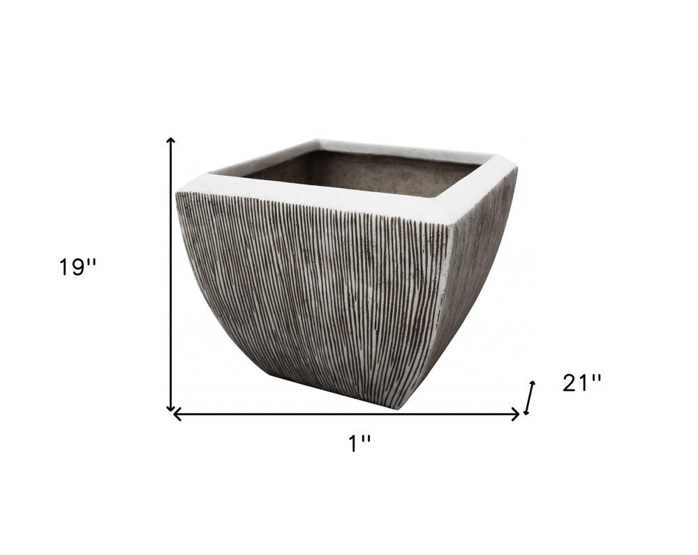 Large Distressed And Ribbed Flower Pot Planter HomeRoots