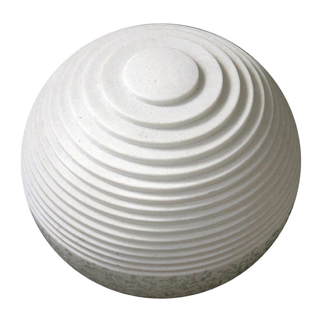 12" White Sandstone Garden Stone HomeRoots