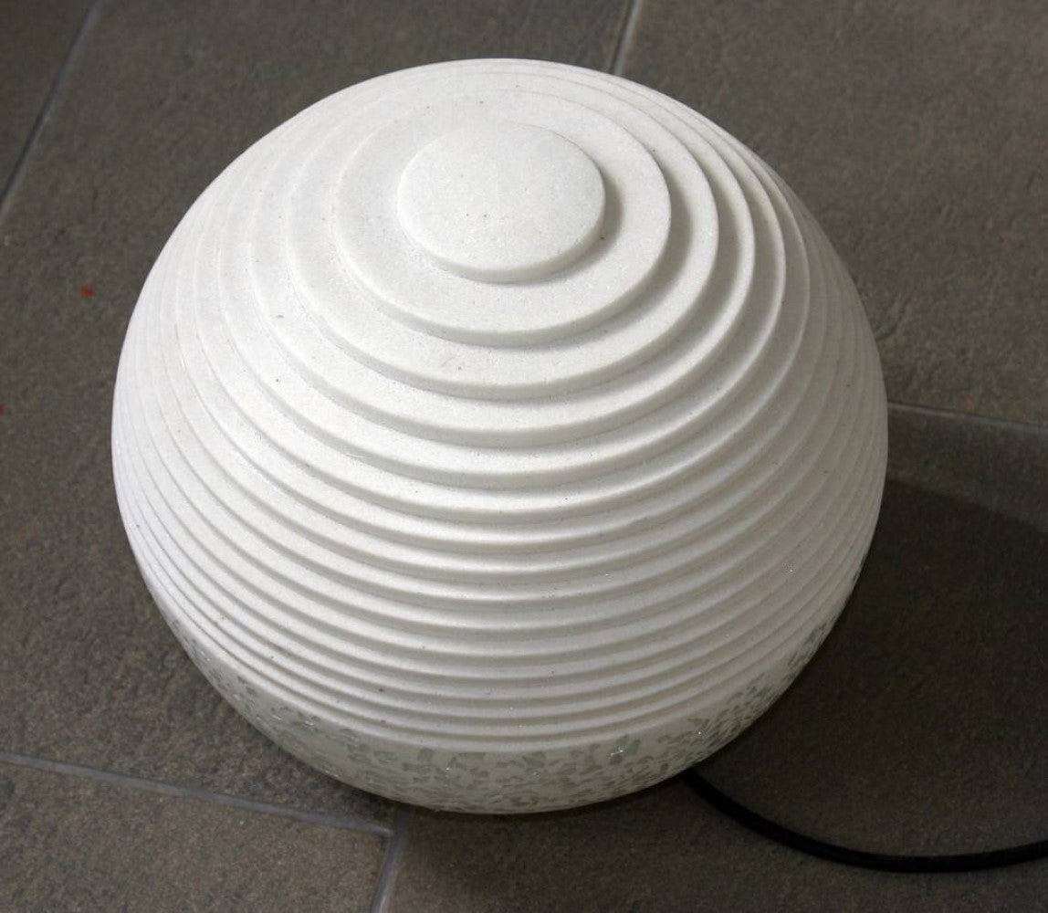 1 X 14 X 12 White Round With Lines And Light - Outdoor Ball