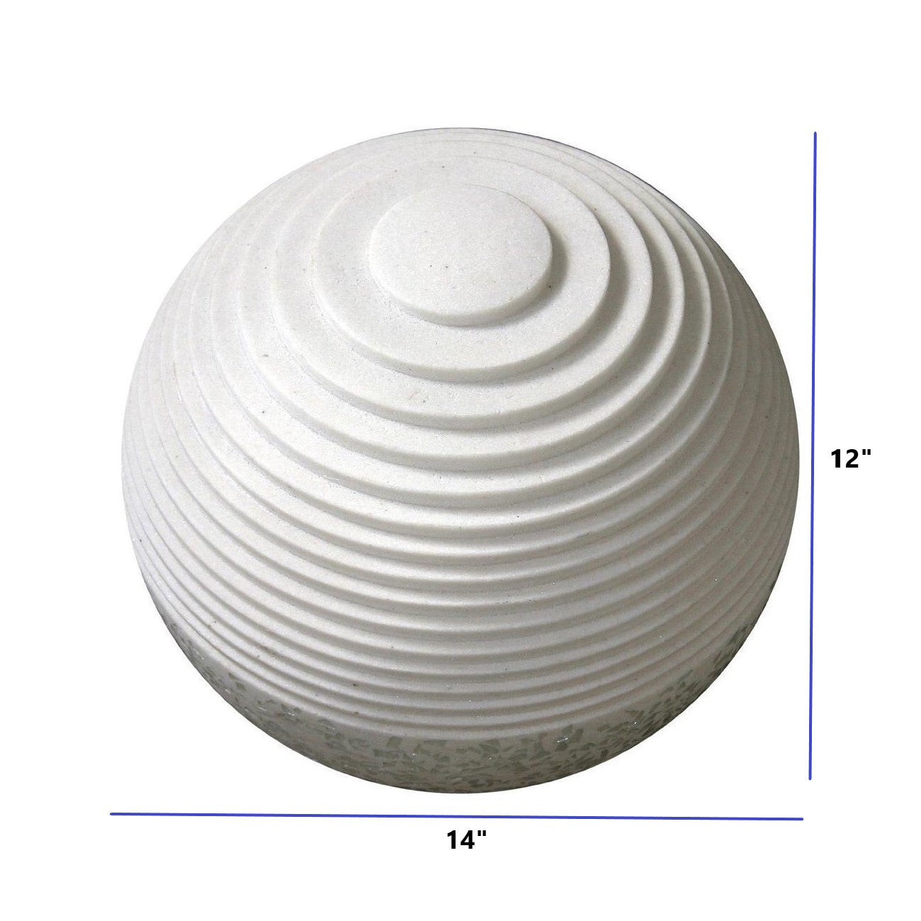 12" White Sandstone Garden Stone HomeRoots