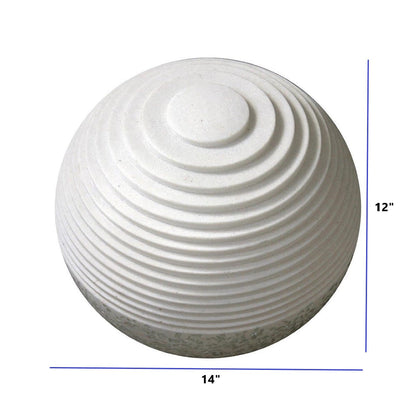 12" White Sandstone Garden Stone HomeRoots
