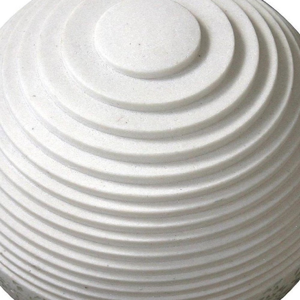 12" White Sandstone Garden Stone HomeRoots