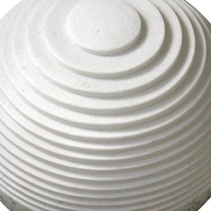 12" White Sandstone Garden Stone HomeRoots