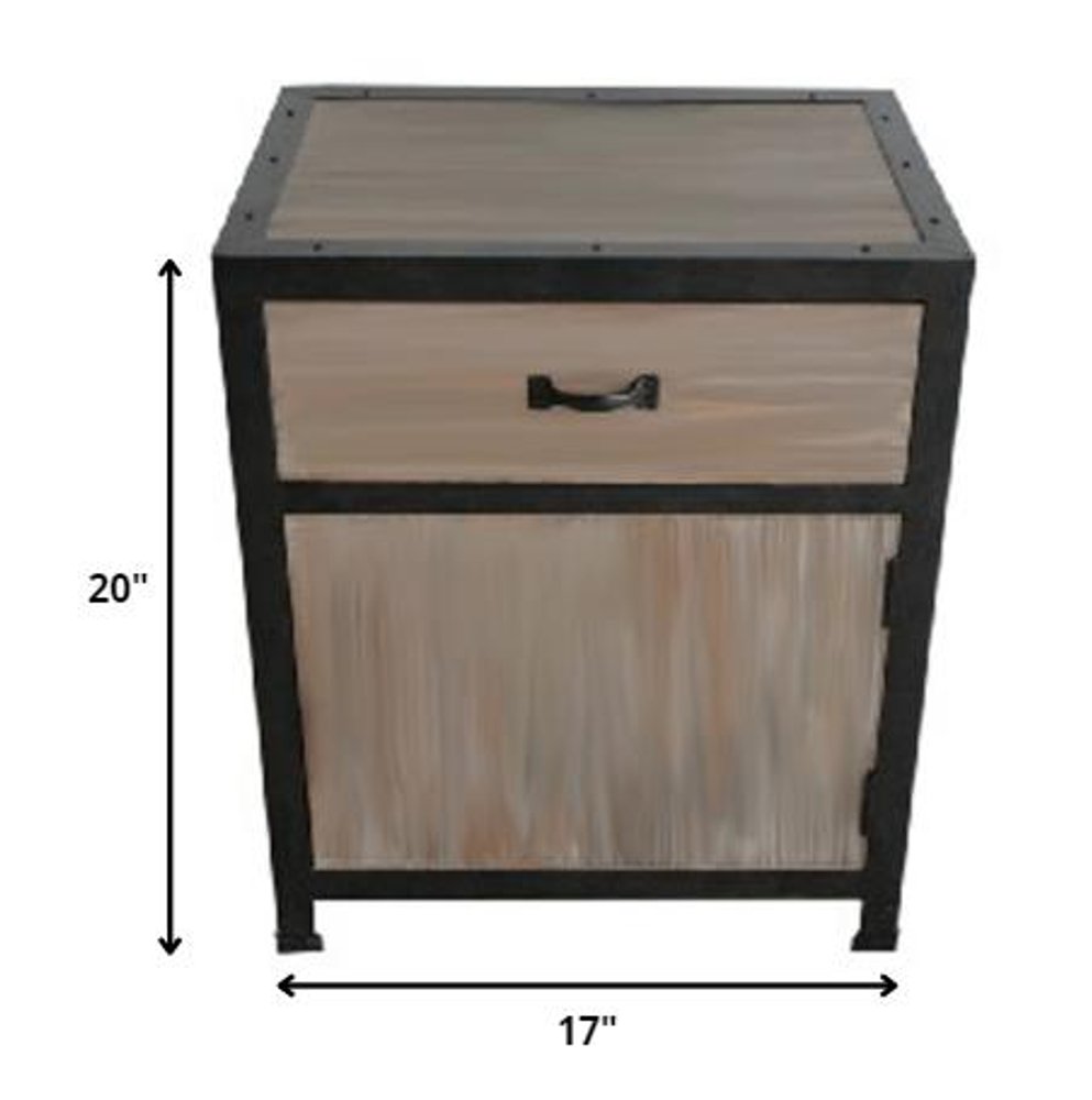 20" Brown Solid Wood End Table With Drawer HomeRoots
