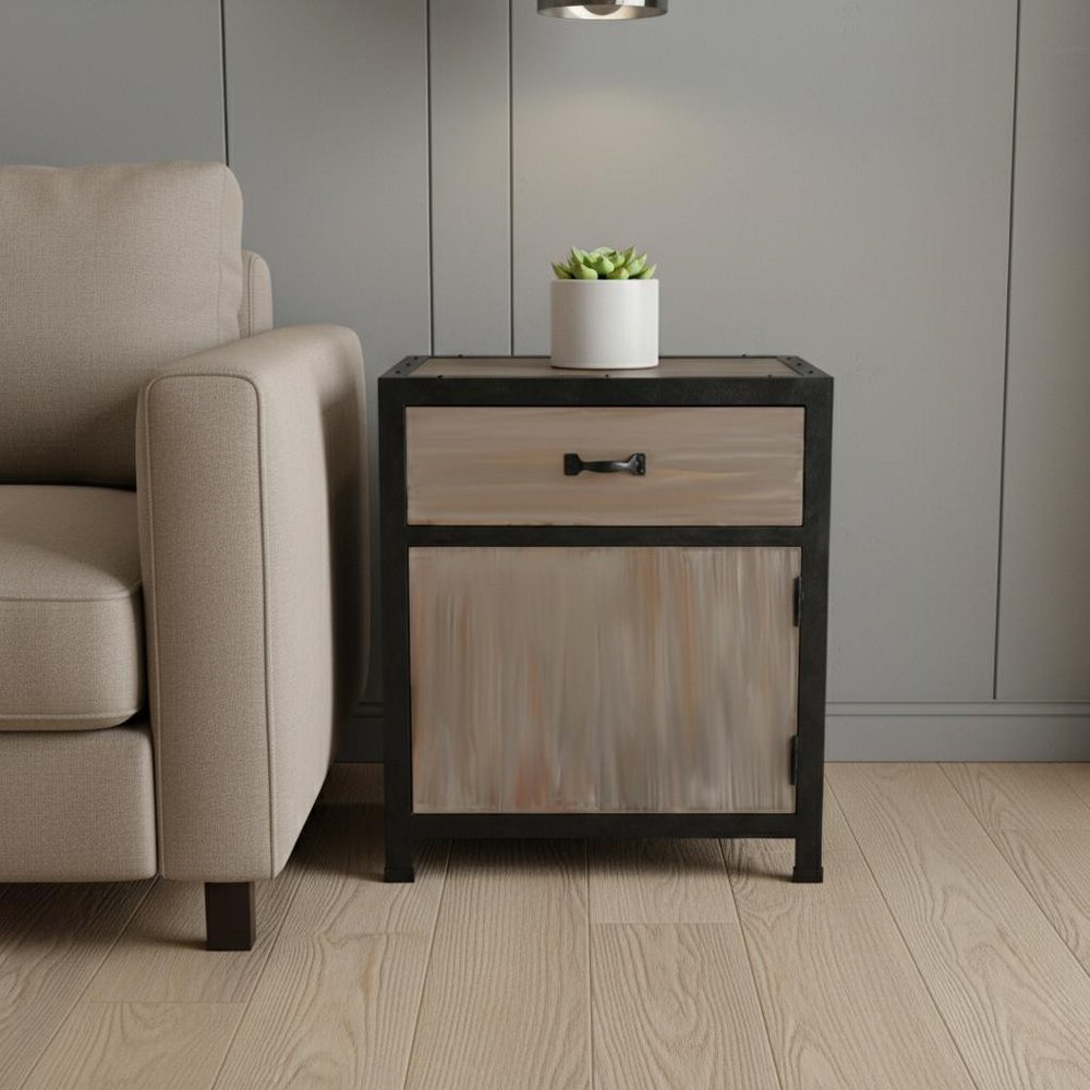 20" Brown Solid Wood End Table With Drawer HomeRoots