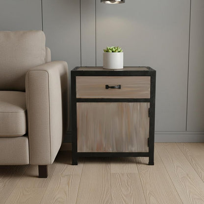 20" Brown Solid Wood End Table With Drawer HomeRoots