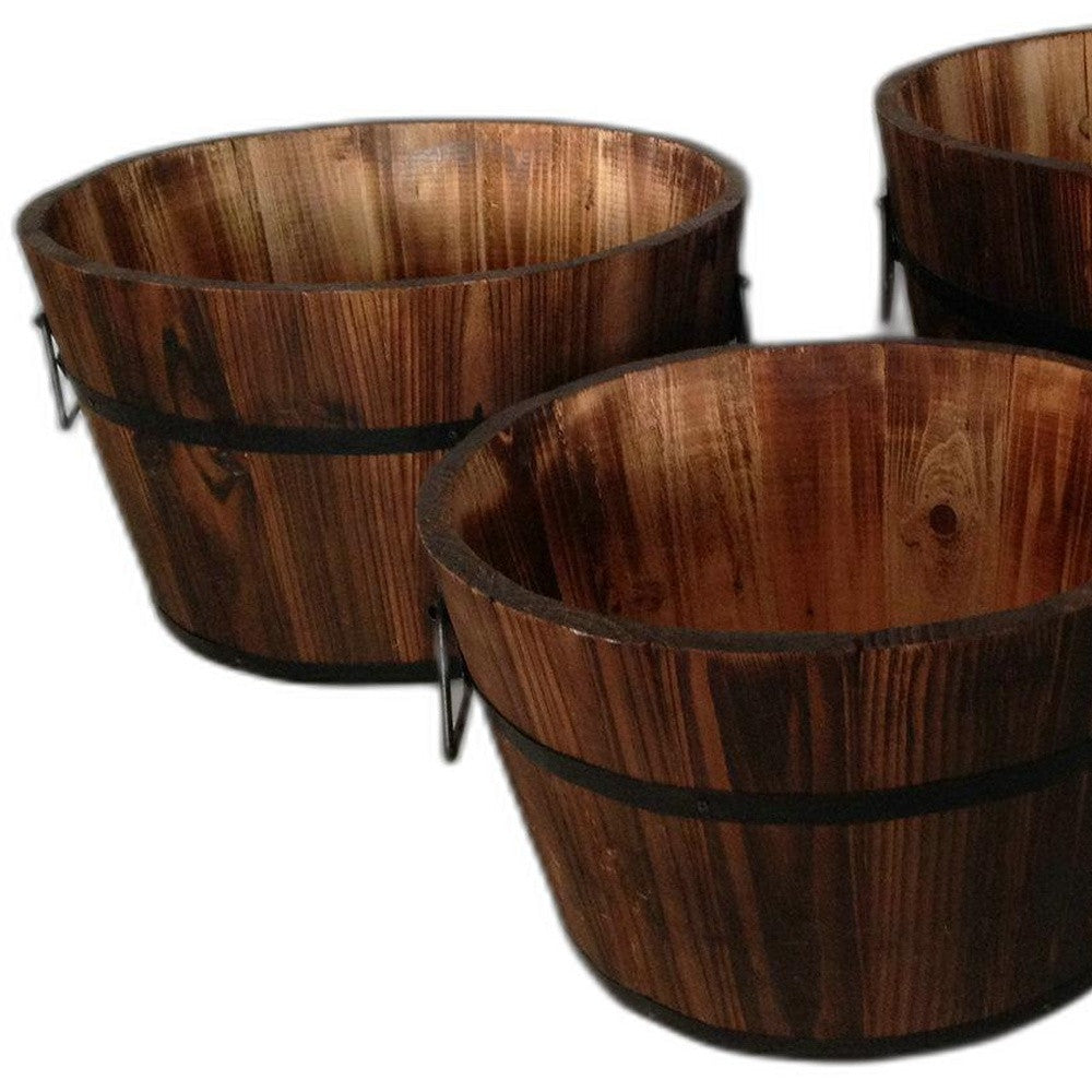 1 X 15 X 1 Brown Wood Garden Planter  3 Piece