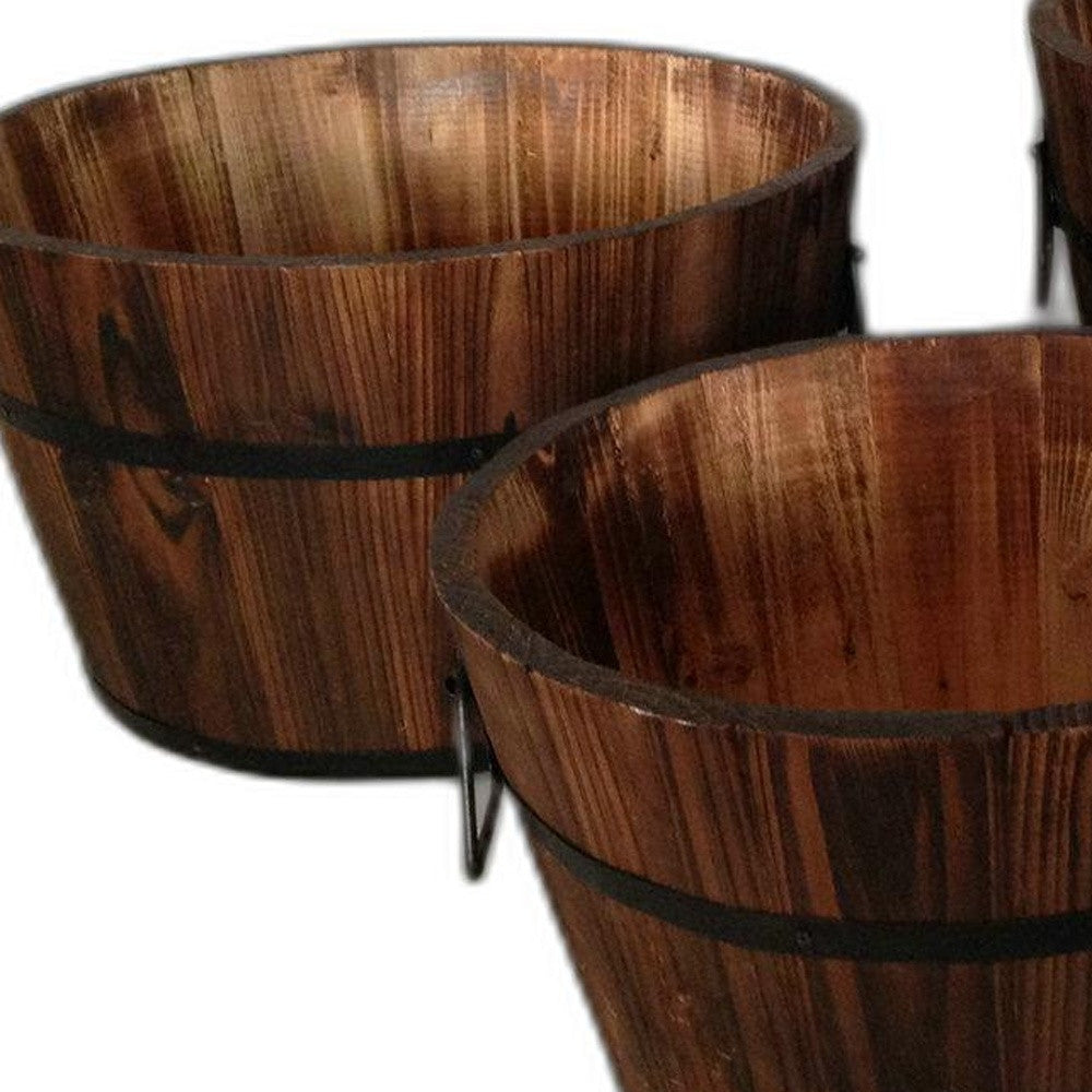 1 X 15 X 1 Brown Wood Garden Planter  3 Piece