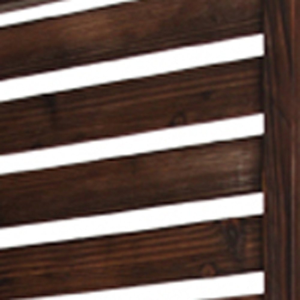 72" Brown Solid Wood Panel Screen Room Divider HomeRoots