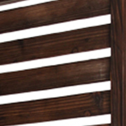 72" Brown Solid Wood Panel Screen Room Divider HomeRoots