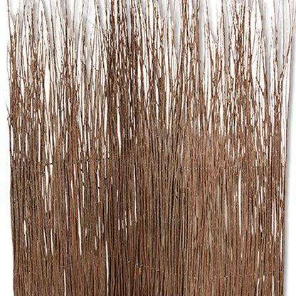 84" Brown Wood Folding Three Panel Screen Room Divider HomeRoots
