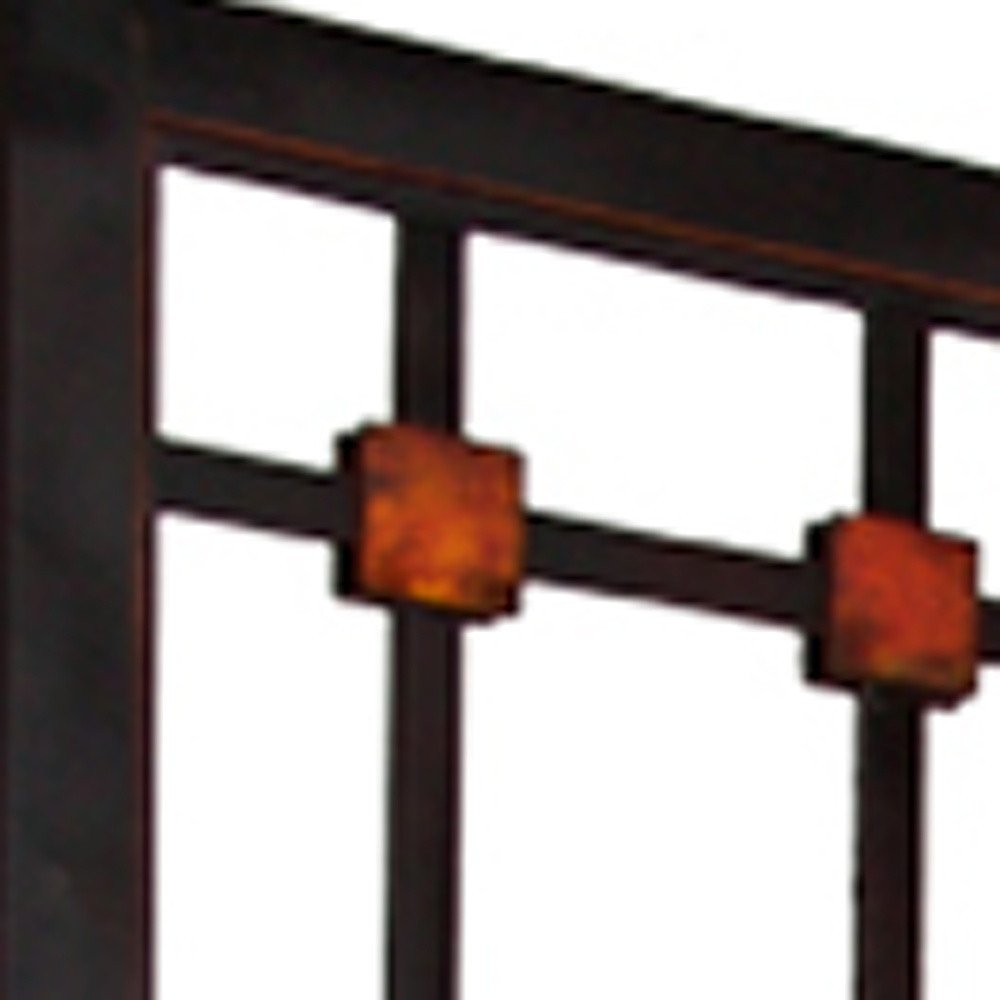 84" Brown Folding Four Panel Screen Room Divider HomeRoots