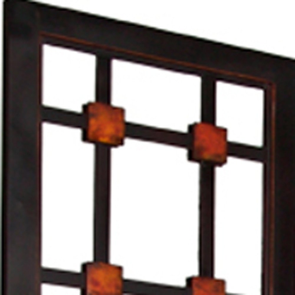 84" Brown Folding Four Panel Screen Room Divider HomeRoots