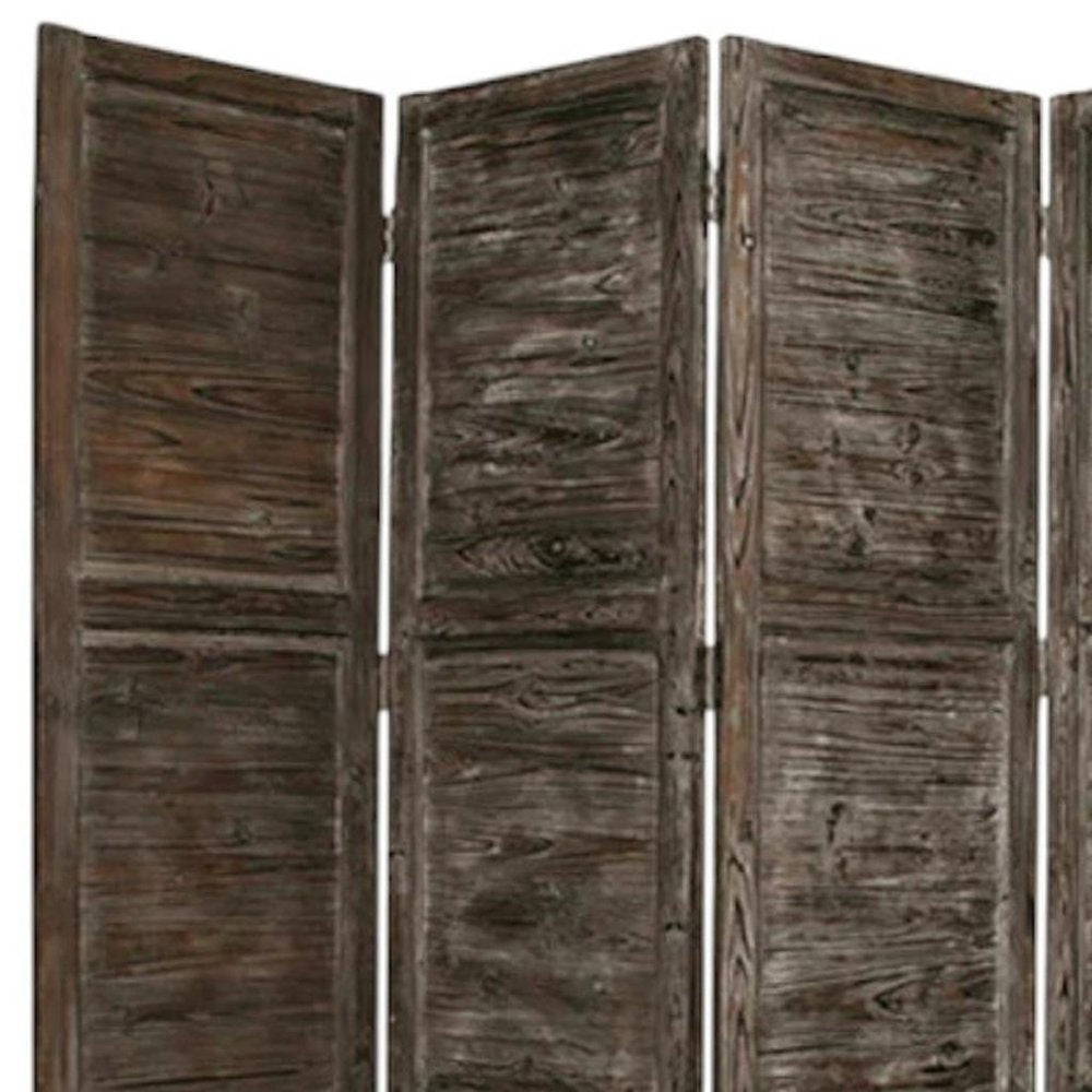 84" Black Wood Folding Four Panel Screen Room Divider HomeRoots