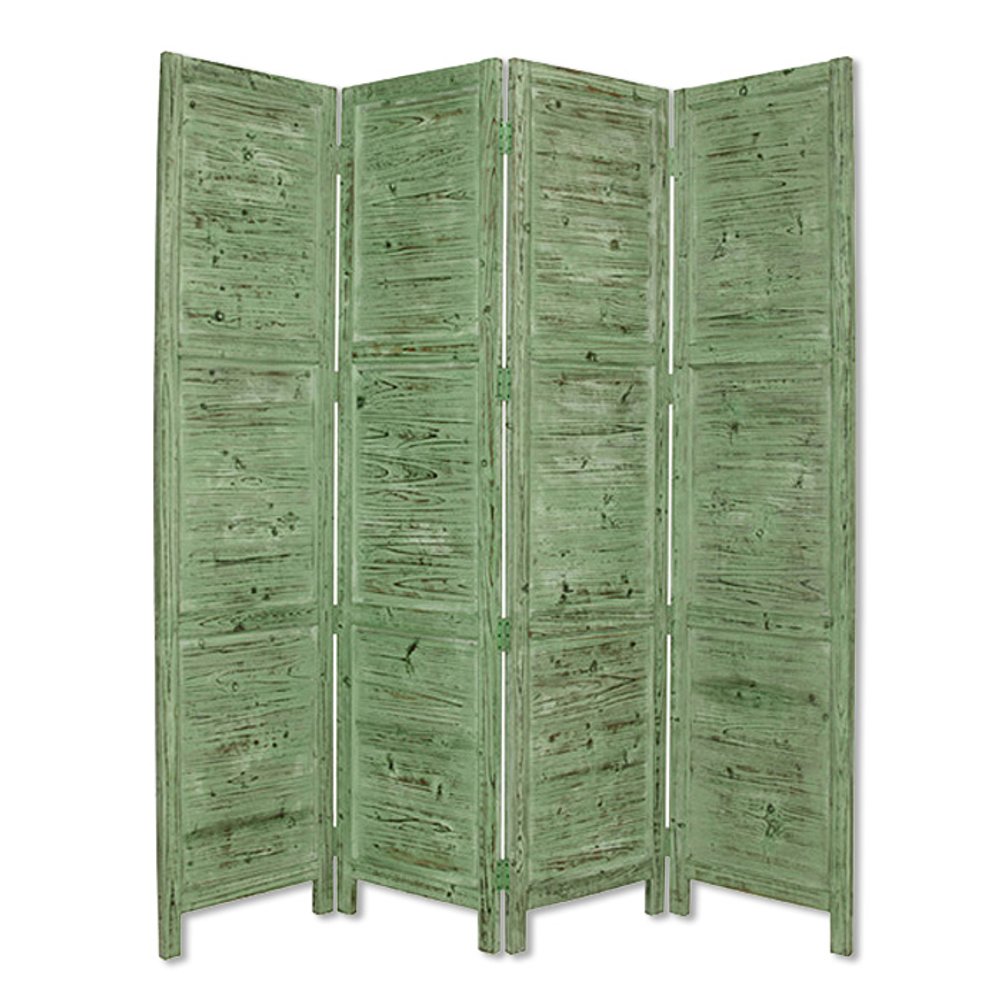 84" Black Wood Folding Four Panel Screen Room Divider HomeRoots