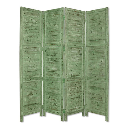 84" Black Wood Folding Four Panel Screen Room Divider HomeRoots