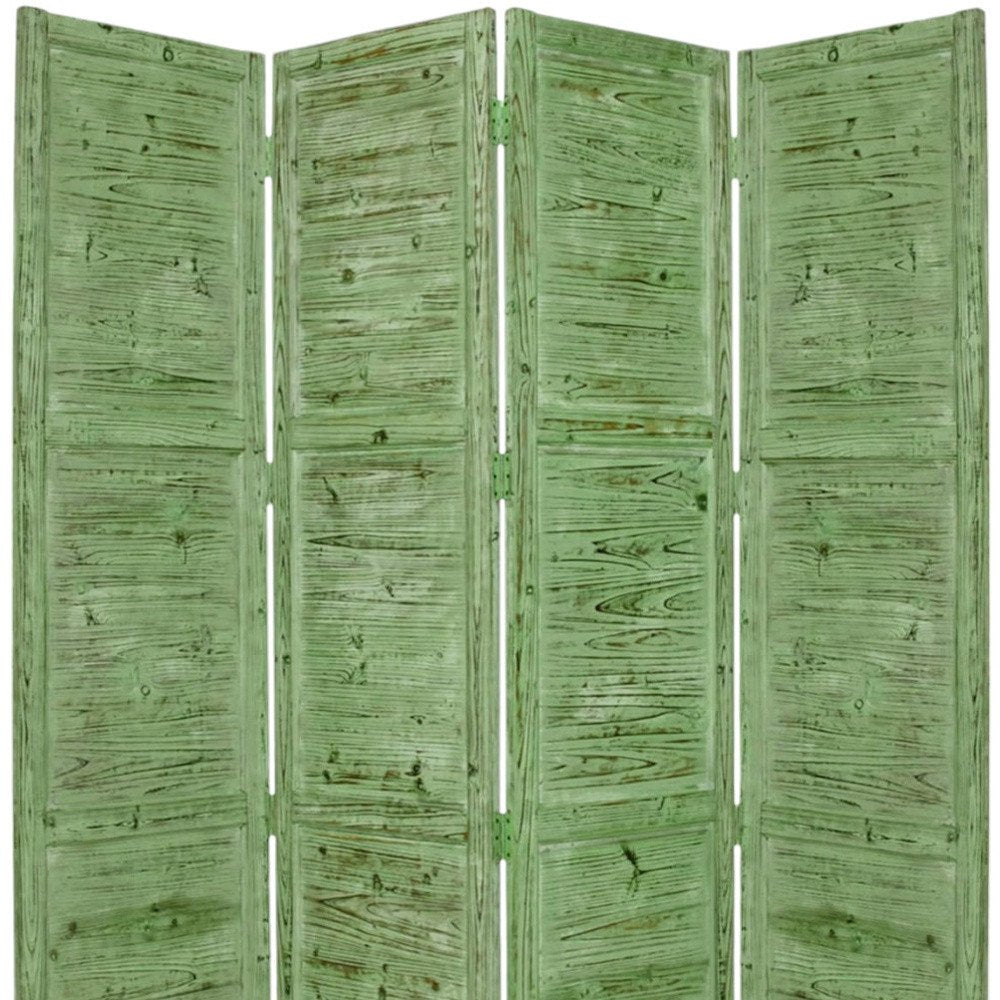 84" Black Wood Folding Four Panel Screen Room Divider HomeRoots