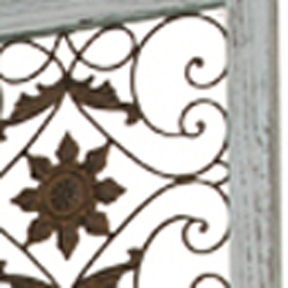 Gray Wash 4 Panel With Scroll Work Room Divider Screen HomeRoots