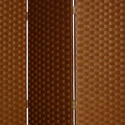 72" Dark Brown Folding Three Panel Screen Room Divider HomeRoots