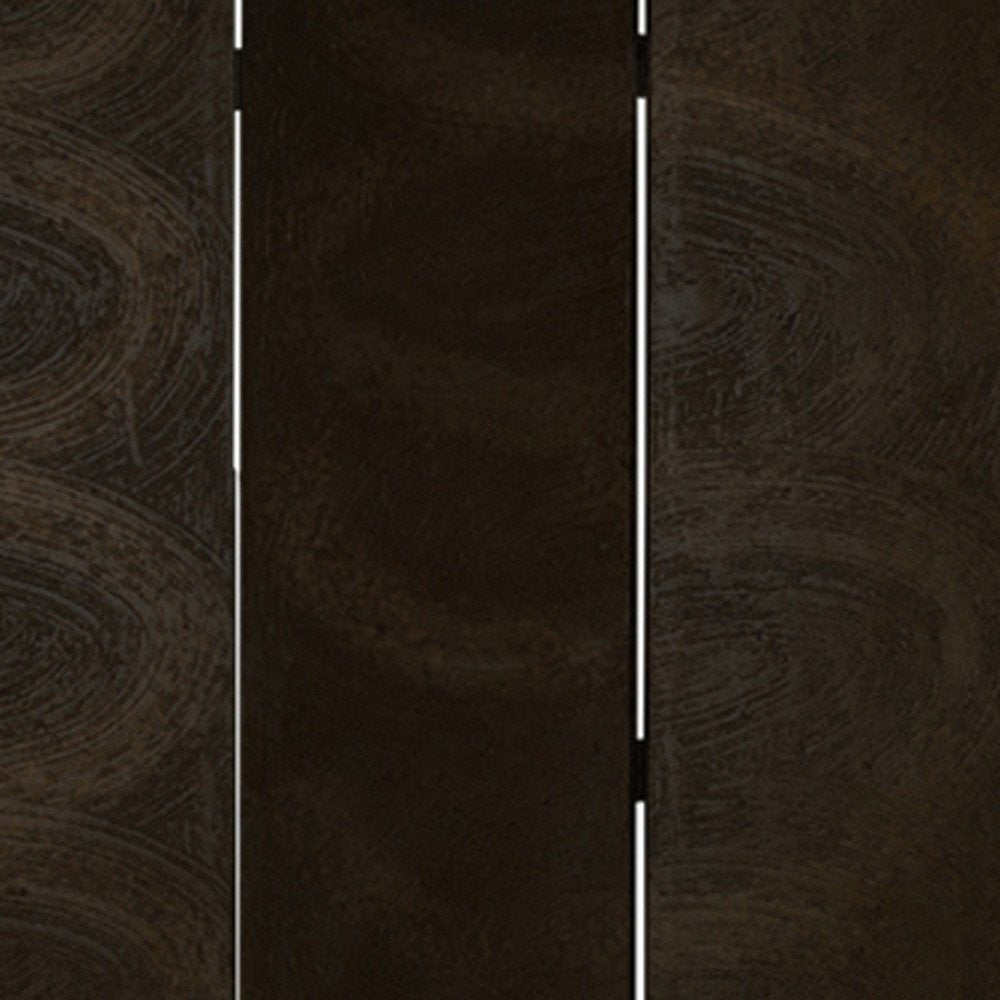 72" Black Canvas Folding Three Panel Screen Room Divider HomeRoots