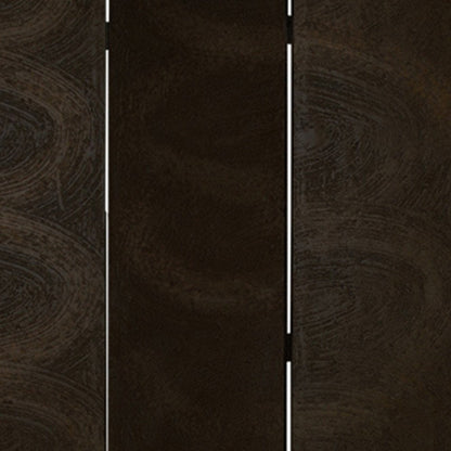 72" Black Canvas Folding Three Panel Screen Room Divider HomeRoots