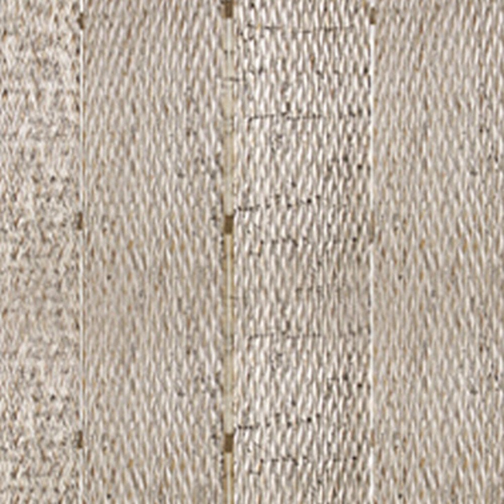 84" Silver Wood Folding Four Panel Screen Room Divider HomeRoots