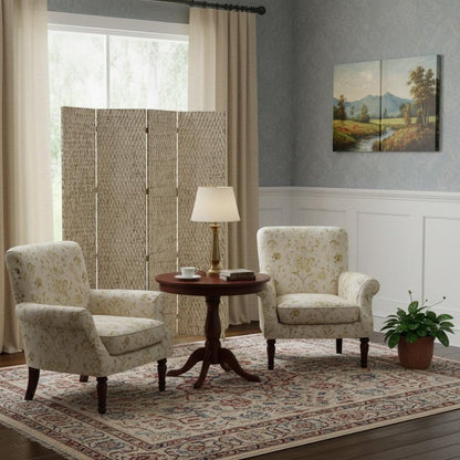 84" Silver Wood Folding Four Panel Screen Room Divider HomeRoots