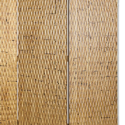 72" Silver Wood Folding Three Panel Screen Room Divider