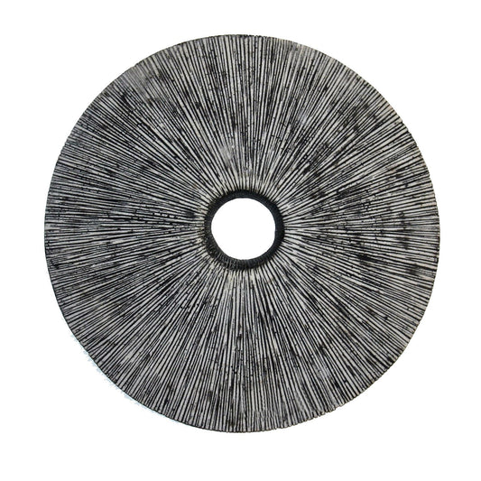 30" X 30" X 2" Contemporary Grey Round Rib Wall Art