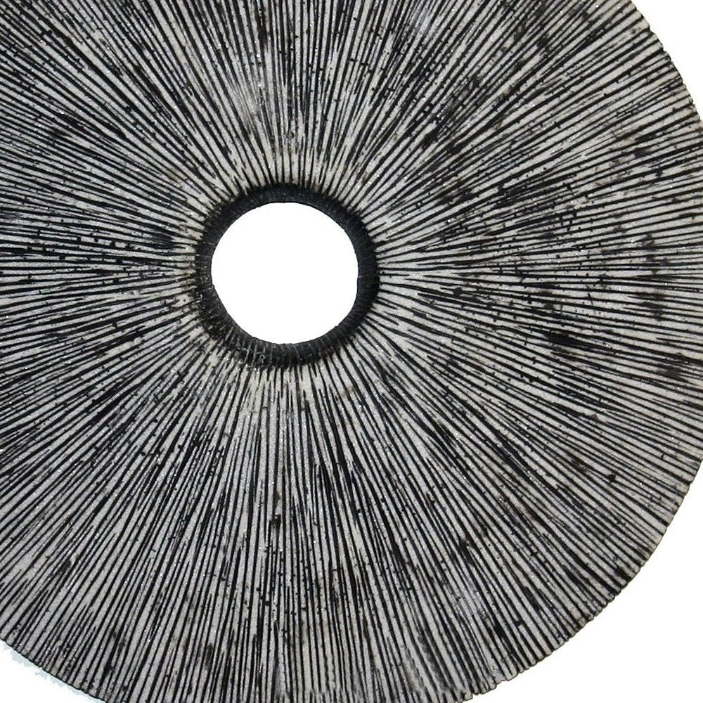 30" X 30" Contemporary Grey Round Rib Wall Art — view 3